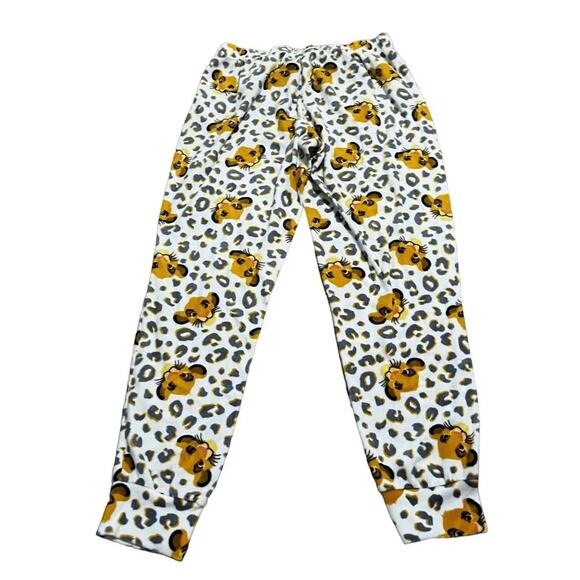 Disney Lion King Simba Leopard Print Soft Fleece Pajama Set Size Small - Picture 3 of 5